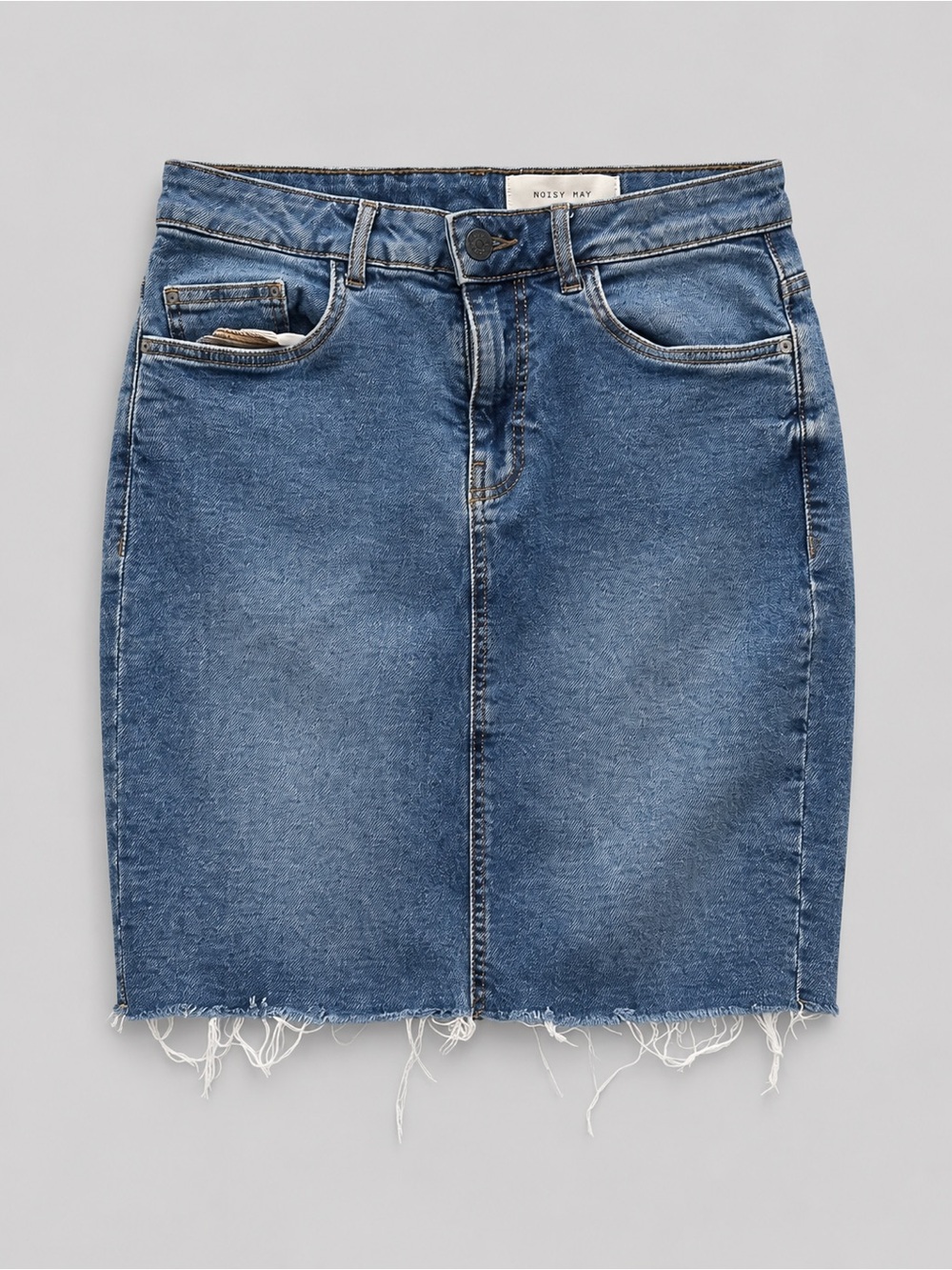 Noisy May Light Blue Denim Skirt